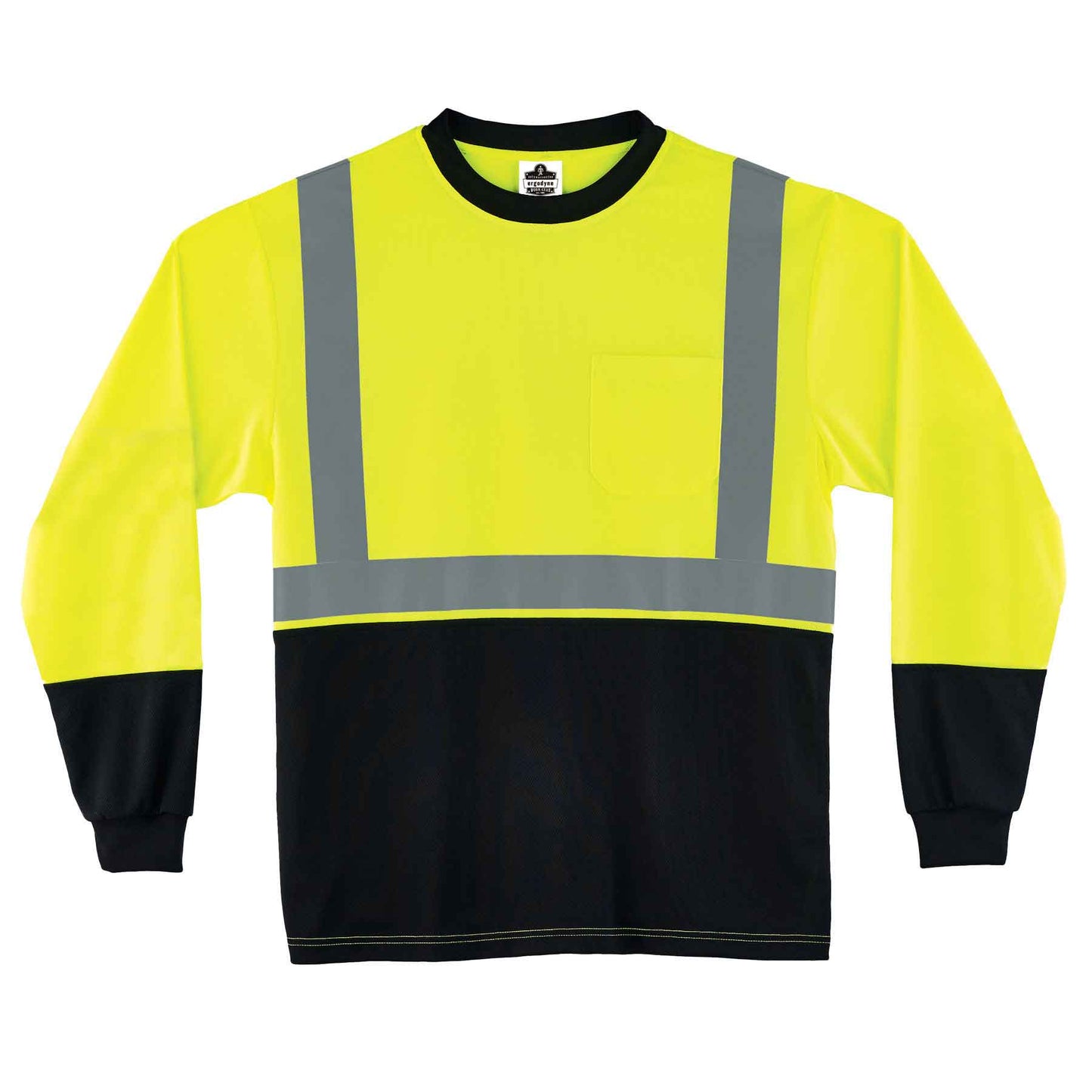 GloWear 8291BK S Lime Type R Class 2 Black FrontLong Sleeve T-Shirt