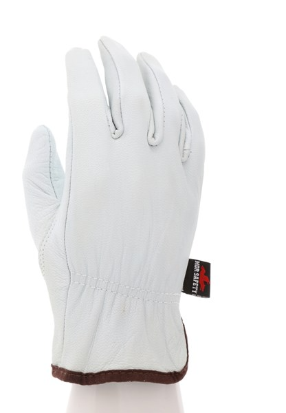 MCR Safety 3611L Leather Drivers Work Gloves Premium Grain Goatskin Leather Keystone Thumb (1 DZ)