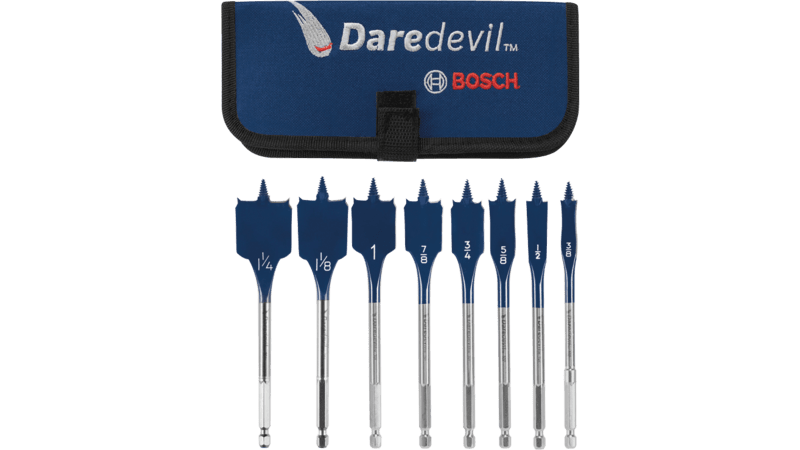 Bosch DSB5008P Daredevil 8 Pc Spade Bit Set/Pch