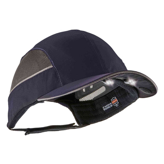 Skullerz 8960 Long Brim Navy Bump Cap w/ LED Lighting Technology