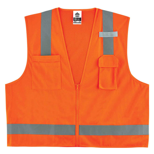 GloWear 8249Z 4XL/5XL Orange Type R Class 2 Economy Surveyors Vest