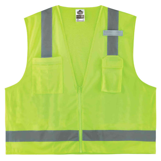 GloWear 8249Z XS Lime Type R Class 2 Economy Surveyors Vest