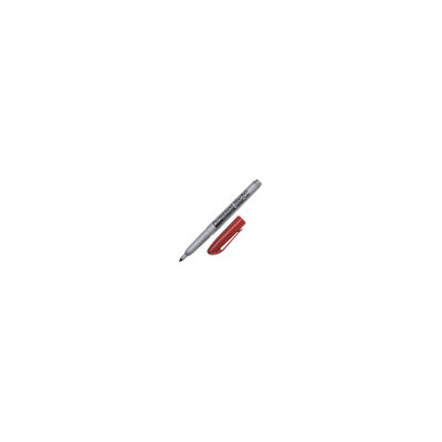 AbilityOne 7520015114324 SKILCRAFT Fine Point Permanent Marker - Fine Point Type - Red - Gray Barrel - 1 Dozen