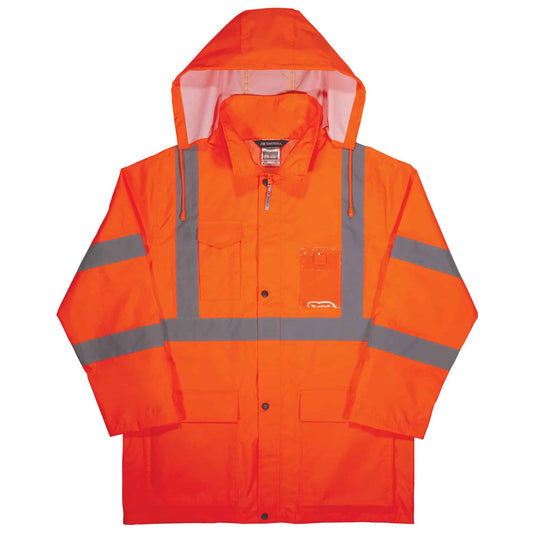 GloWear 8366 4XL Orange Lightweight Hi-Vis Rain Jacket - Type R, Class 3