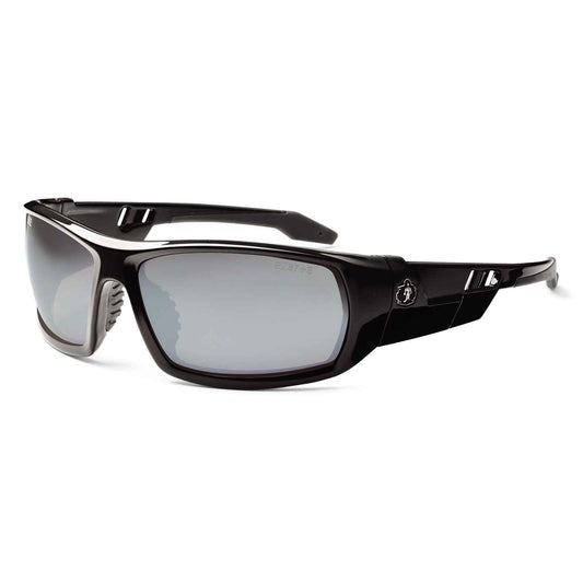 Skullerz ODIN Silver Mirror Lens Black Safety Glasses