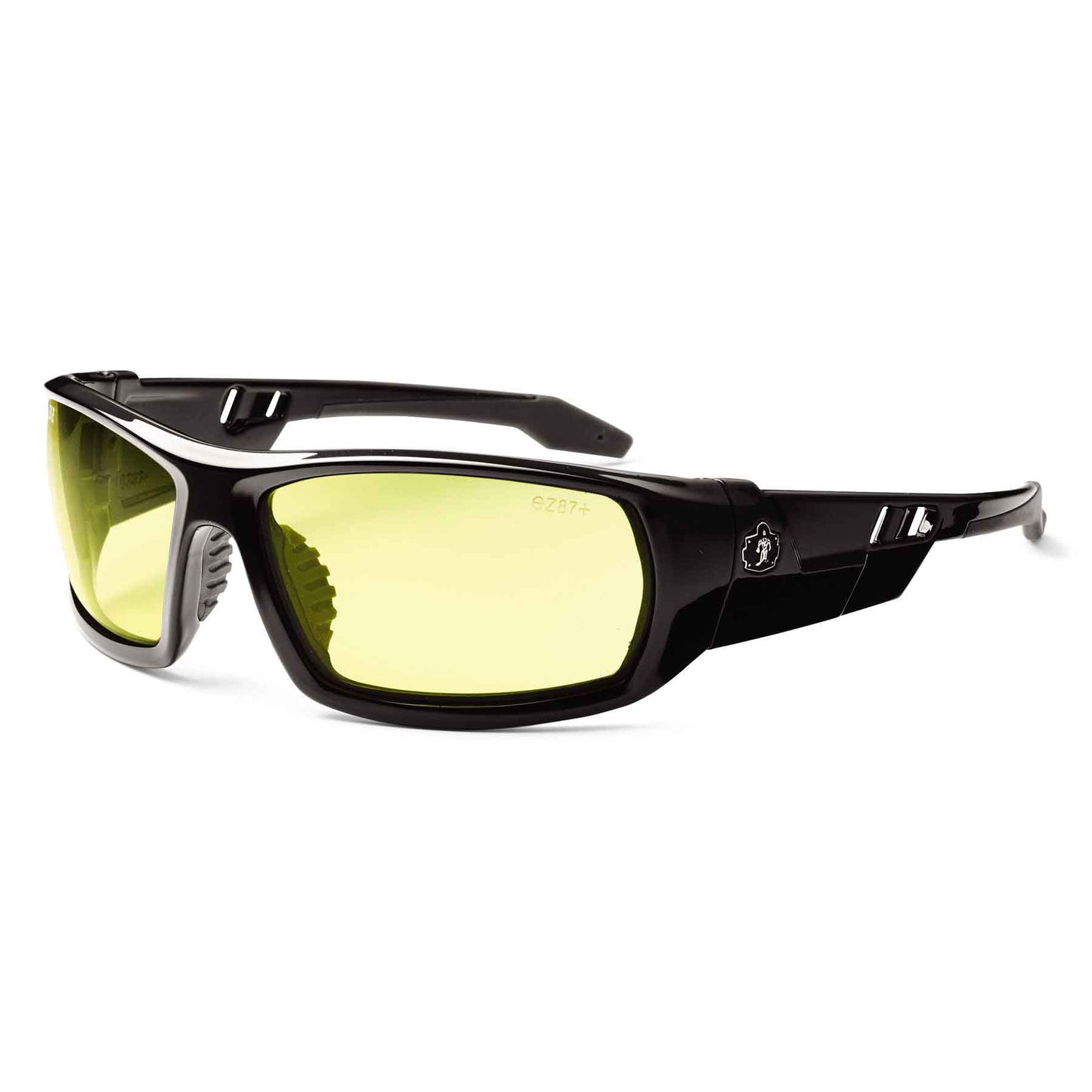 Skullerz ODIN Yellow Lens Black Safety Glasses