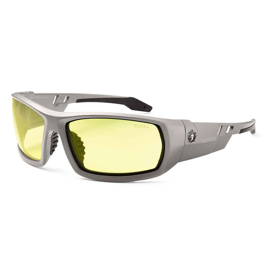 Skullerz ODIN Yellow Lens Matte Gray Safety Glasses