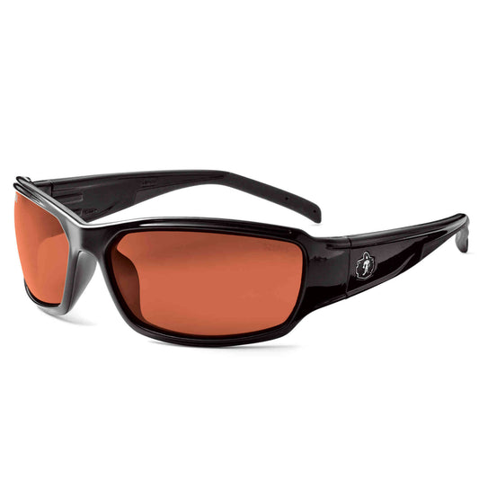 Skullerz THOR Polarized Copper Lens Black Safety Glasses