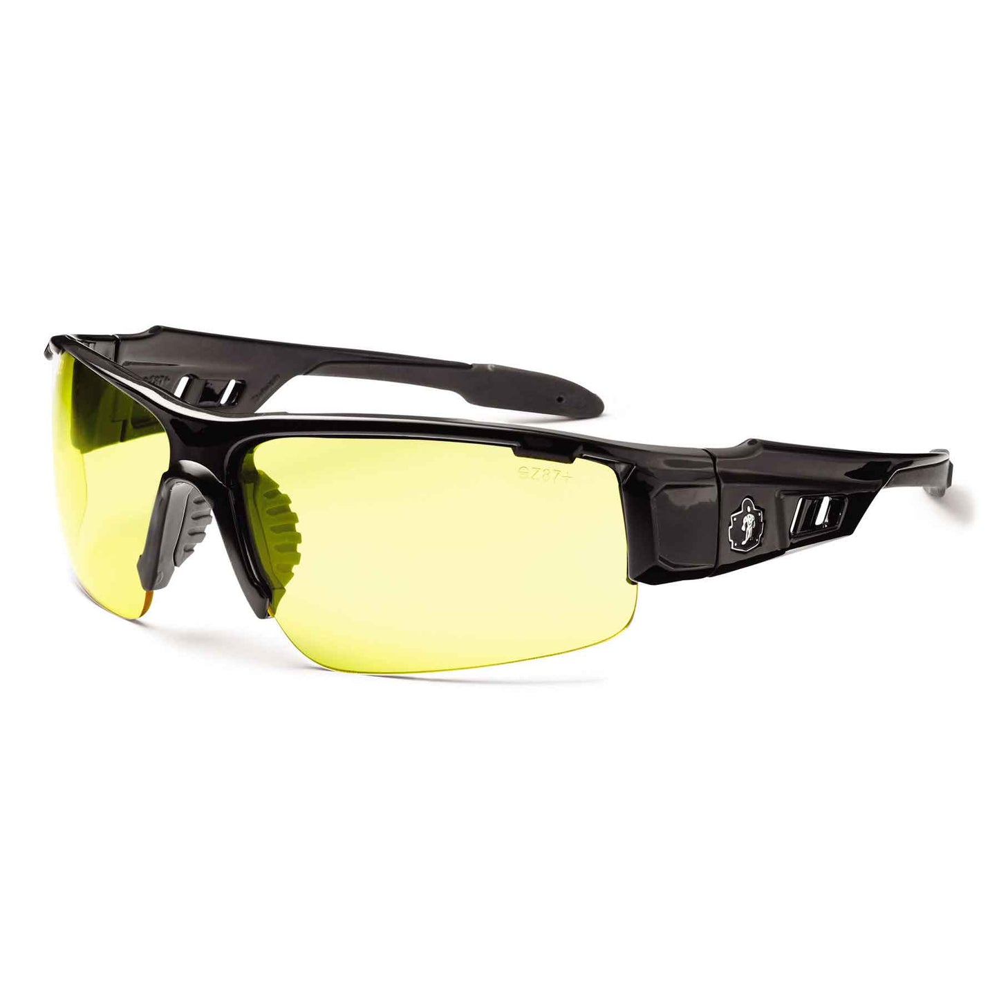 Skullerz DAGR Yellow Lens Black Safety Glasses