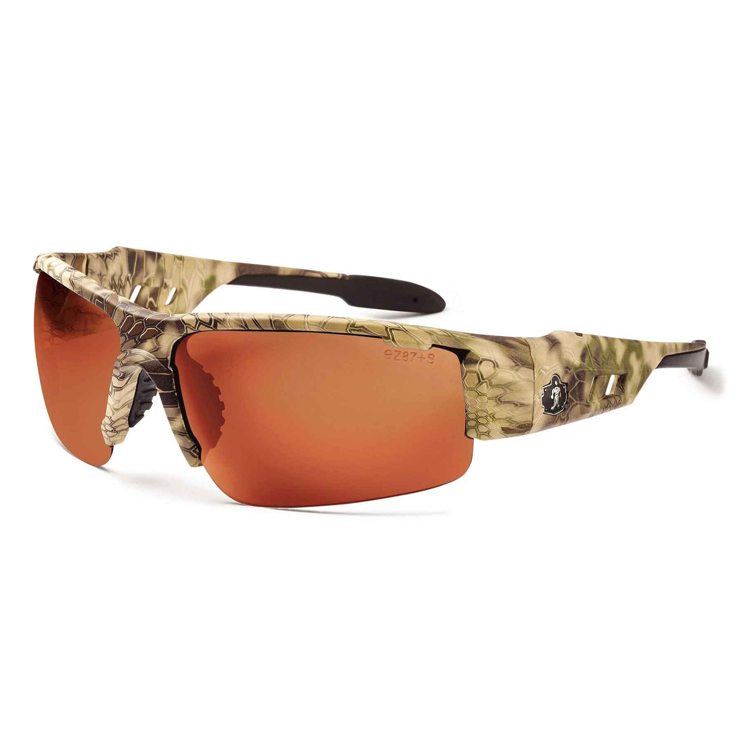 Skullerz DAGR Polarized Copper Lens Kryptek Highlander Safety Glasses