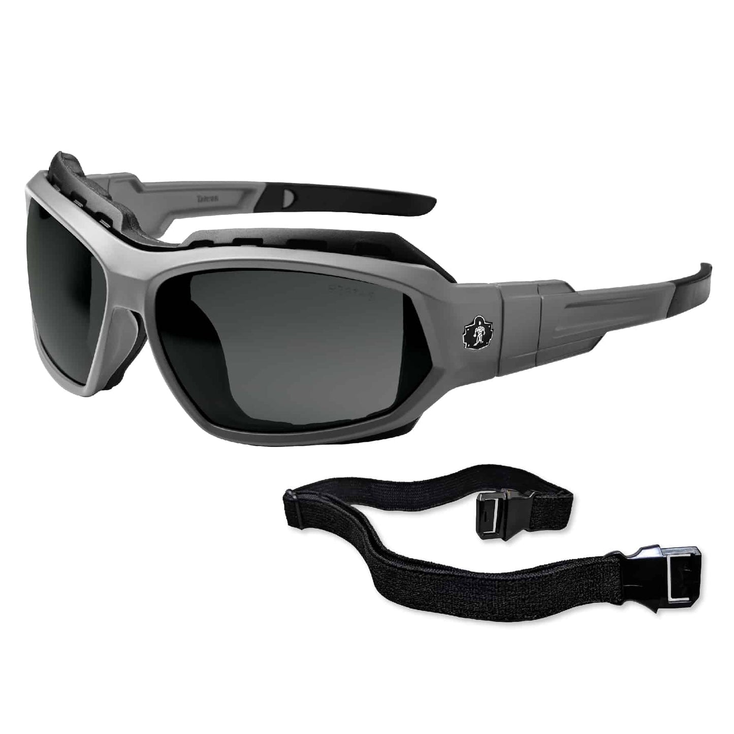 Skullerz LOKI Polarized Smoke Lens Matte Gray Safety Glasses // Sunglasses