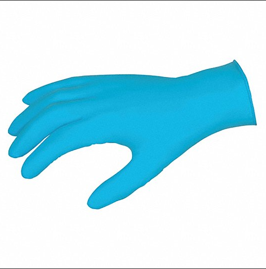 MCR Safety 6032M 8 mil (9.3 g) NitriShield™ Gloves Powder Free Disposable Nitrile Industrial Food Service Grade Textured Finish 12 Inches Blue (1 CS)
