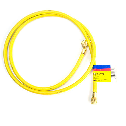 Yellow Jacket 21072 72", yellow, HAV standard fitting, PLUS II 1/4" charging hose