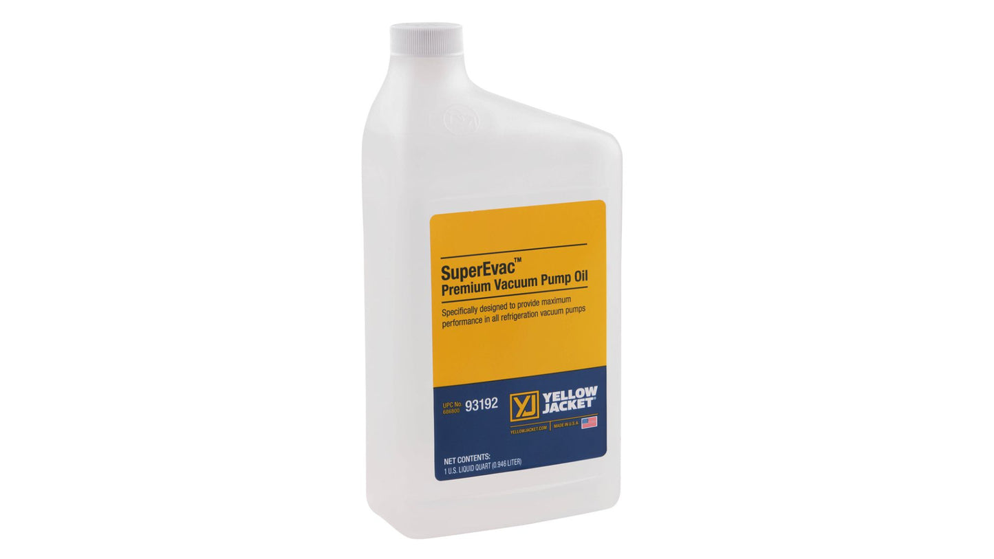 Yellow Jacket 93092 Quart of Vacuum Oil - 12 Per Case