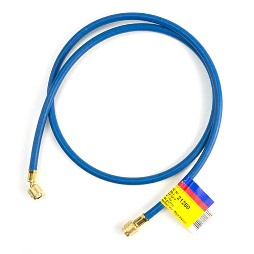 Yellow Jacket 21260 60", blue, HAV standard fitting, PLUS II 1/4" charging hose