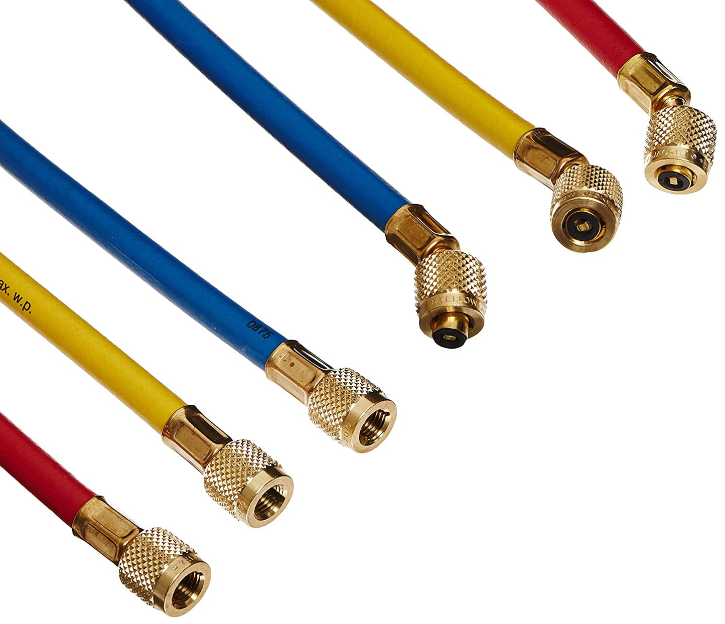 Yellow Jacket 21985 Plus II 60" 3-Pack Refrigerant Charging Hose Red/Blue/Yellow Set B17-170