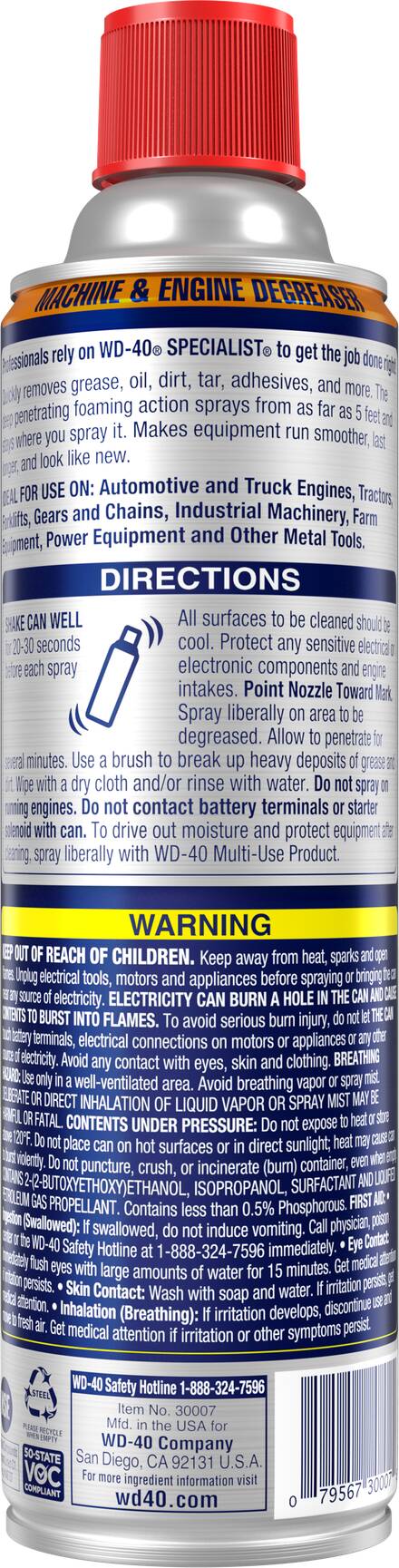 WD-40 30007 (300070) SPECIALIST DEGREASER 18OZ 4CT O/S