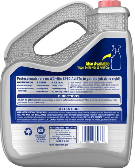 WD-40 30036 (300363) SPECIALIST CLEANER & DEGREASER 1 GAL LIQ 4 CT