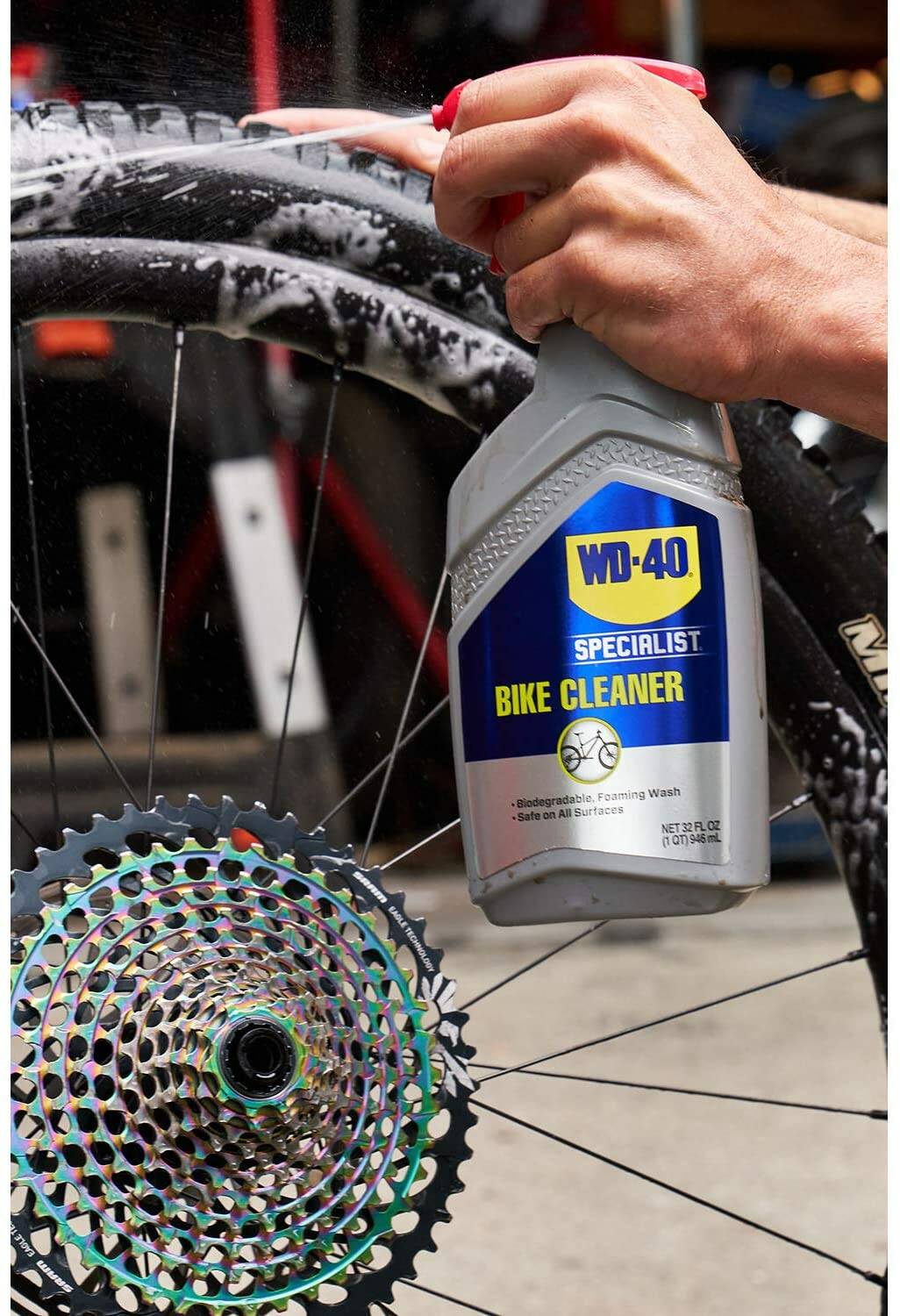 WD-40 (390340) Specialist Bike Cleaner, 32oz, foaming Trigger 4CT