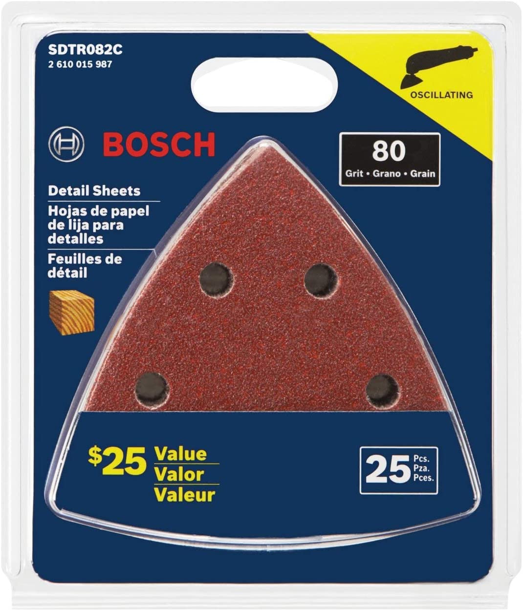 Bosch SDTR082C Detail Triangle R 80G, 25Pk