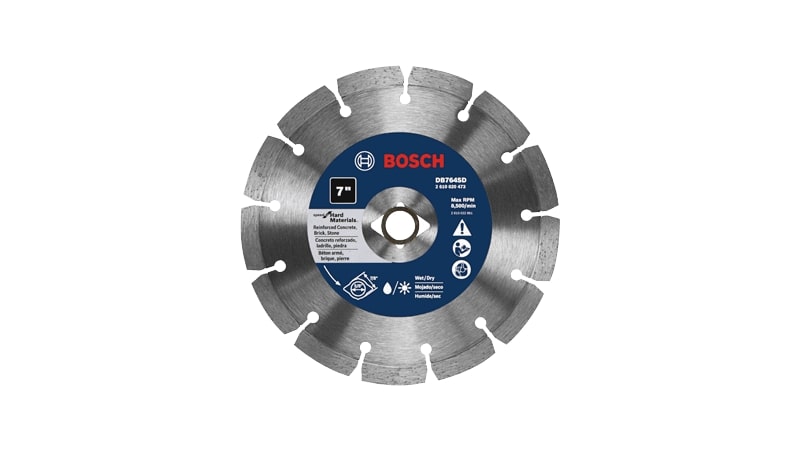 Bosch DB764SD 7" Seg Dia Blade Hard Mat-Dko