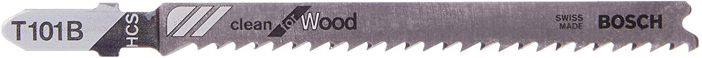 Bosch T101B100 4", 10Tpi, Hcs Bosch Shank Jigsaw Blade (100 Pk)