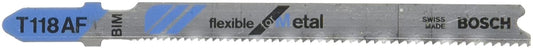 Bosch T118AF100 3", 24Tpi, Bi-Metal Bosch Shank Jigsaw Blade (100 Pk)