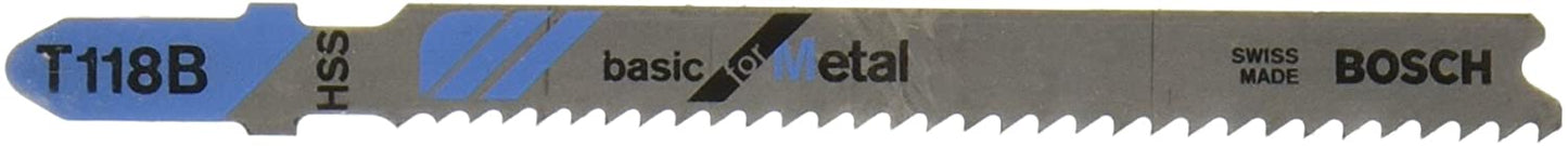 Bosch T118B100 3", 14Tpi, Hss Bosch Shank Jigsaw Blade (100 Pk)