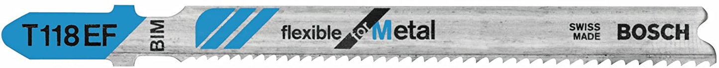 Bosch T118EF100 3", 18Tpi, Bi-Metal Bosch Shank Jigsaw Blade (100 Pk)