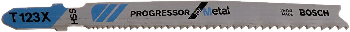 Bosch T123X100 4", "Progressor" Hss Bosch Shank Jigsaw Blade (100 Pk)