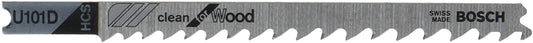 Bosch U101D3 3-5/8", 6 Tpi, Hcs U-Shank Jigsaw Blade (3 Pk)