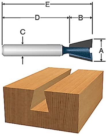 Bosch 84703MC Ct 14 Deg Dovetail 2F 1/4S (Watch Box Packaging)