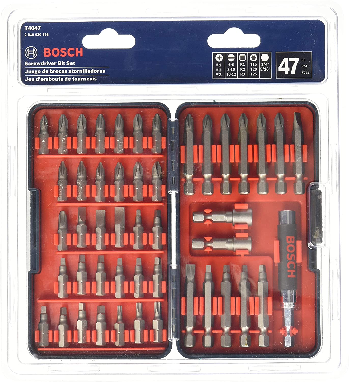 Bosch T4047L 47Pc Bosch Screwdriver Bit Set