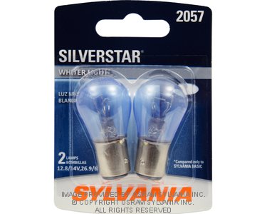 Sylvania Automotive 32781 Sylvania 2057 Silverstar Mini Bulb, 2 Pack