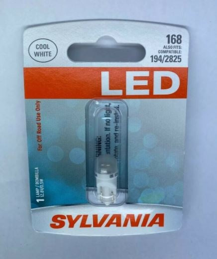 Sylvania Automotive 33252 Sylvania 168 White Syl Led Mini Bulb, 1 Pack