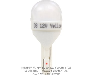 Sylvania Automotive 32966 Sylvania 2827 Amber Syl Led Mini Bulb, 1 Pack