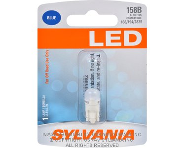 Sylvania Automotive 32950 Sylvania 158B Blue Led Mini Bulb, 1 Pack