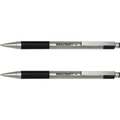 AbilityOne 7520016661050 SKILCRAFT / ZEBRA RETRACTABLE BALLPOINT PEN - FP BLACK