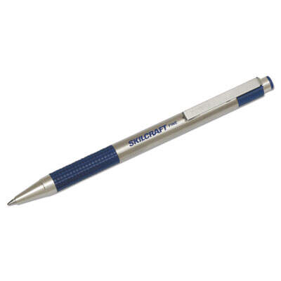 AbilityOne 7520016661051 SKILCRAFT / ZEBRA RETRACTABLE BALLPOINT PEN - FP BLUE