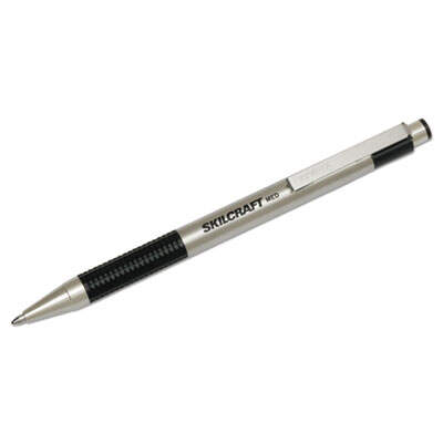 AbilityOne 7520016661049 SKILCRAFT / ZEBRA RETRACTABLE BALLPOINT PEN - MP BLACK