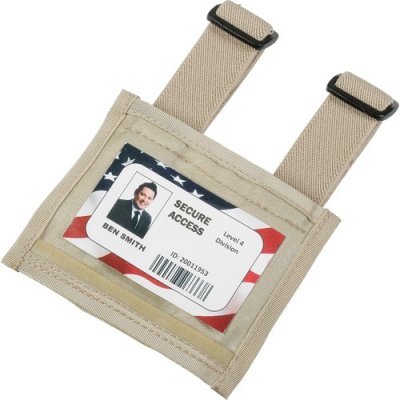 AbilityOne 8455016660464 SKILCRAFT ARMBAND BADGE HOLDER - TAN