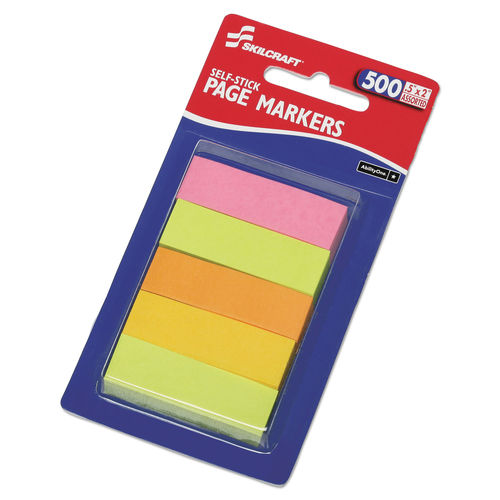 AbilityOne 7510014214751 TABS, SELF-STICK, PAGE MARKERS REPOSITIONABLE
