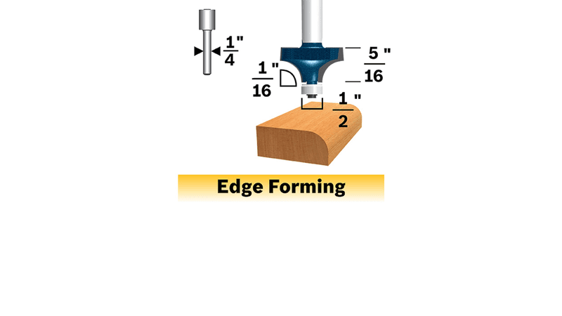 Bosch 85289M 1/16 In. X 5/16 In. Carbide Tipped Roundover Bit