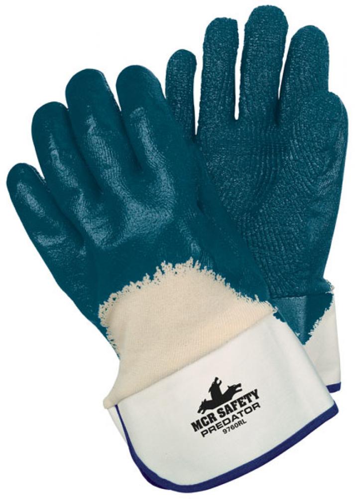 MCR Safety 9760S Predator® Series Over-the-Knuckle Nitrile Coated Work Gloves Safety Cuff and Jersey Lining Treated with ActiFresh® (1 DZ)
