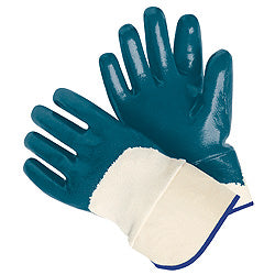 MCR Safety 97960L Nitrile Coated Work Gloves Palm and Over the Knuckle Coating Safety Cuff and Soft Jersey Lining Treated with ActiFresh® Industry Standard  (1 DZ)