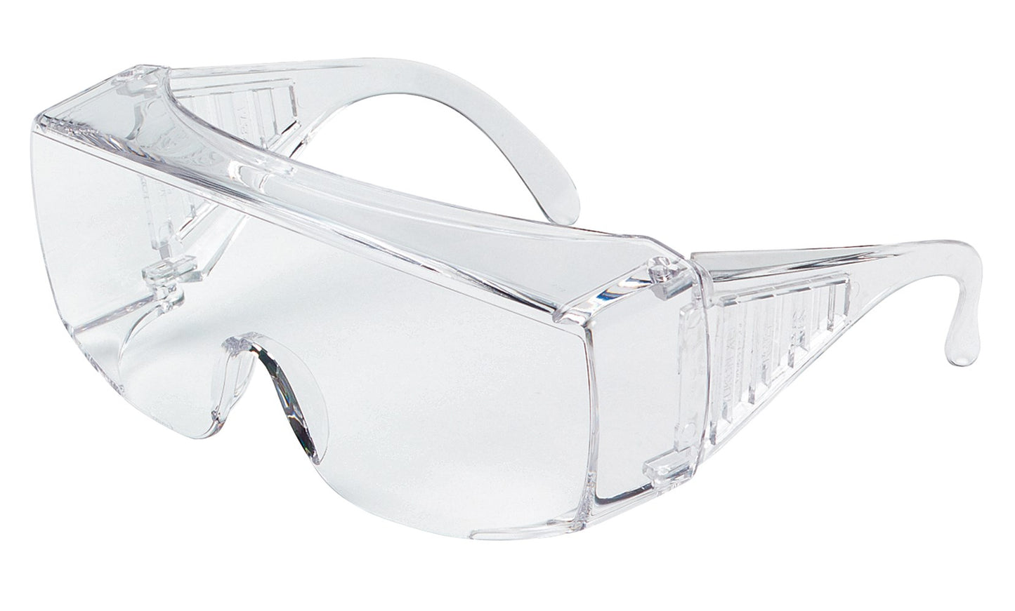 MCR Safety 9810XL 98 Series XL Safety Glasses with Clear Lens Larger Design for Over the Glass Use 144 Pair Bulk Packed (1 Pair)