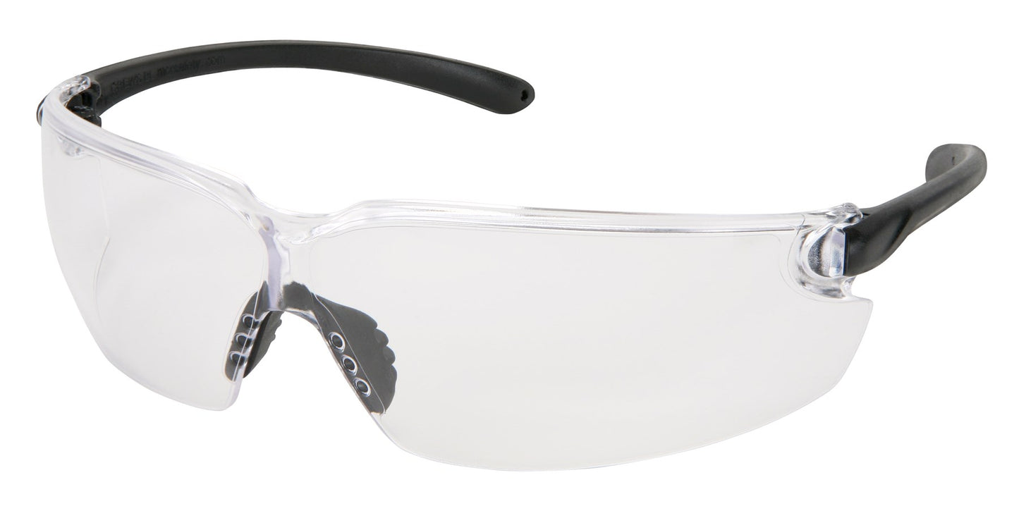 MCR Safety BL110 BL1 Series Safety Glasses with Clear Lens Dielectric Option, No Metal Pieces Extremely Lightweight Glasses (1 Pair)