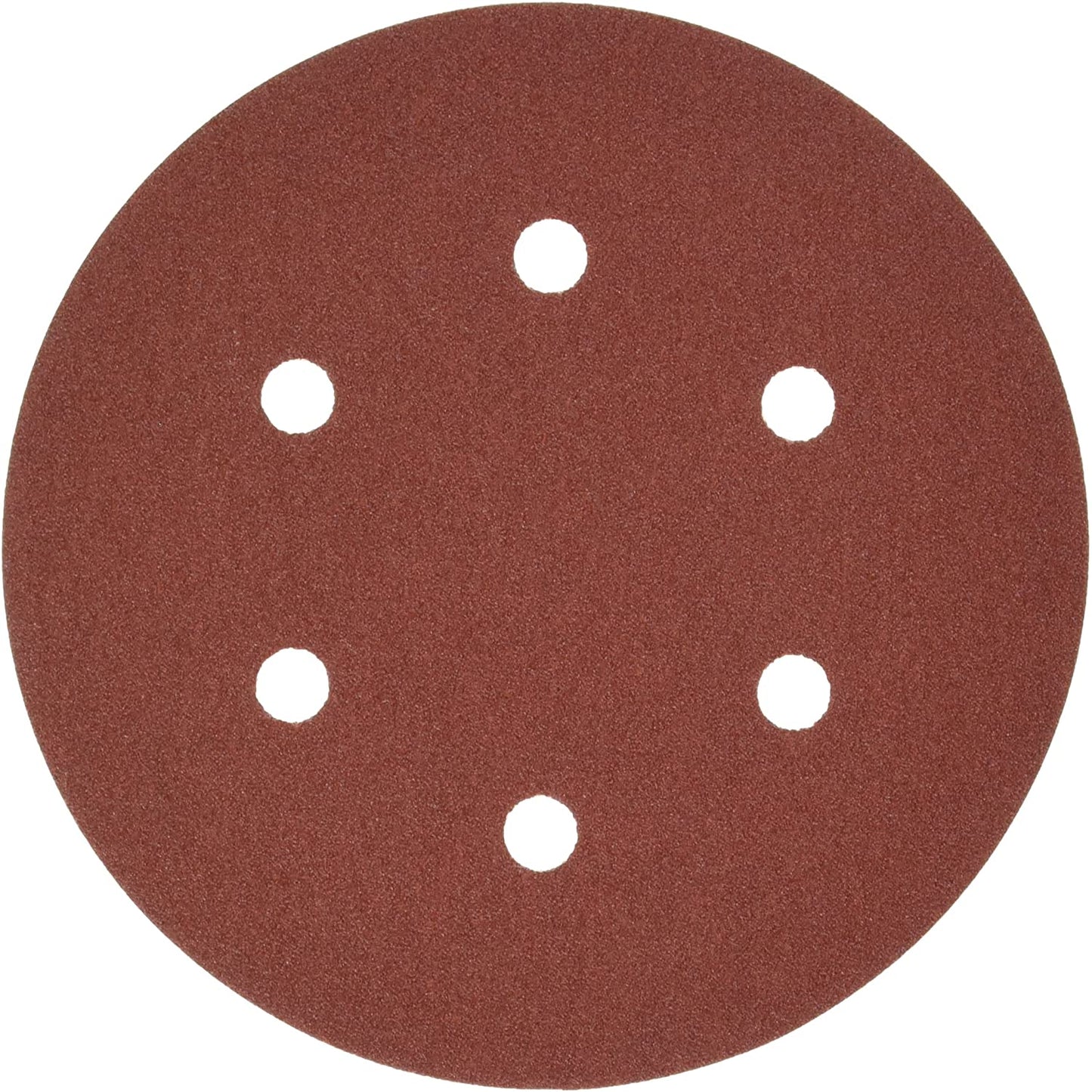 Bosch SR6R120 6" Hook & Loop Sanding Disc, 6-Hole, Red, 120 Grit (5Pk)