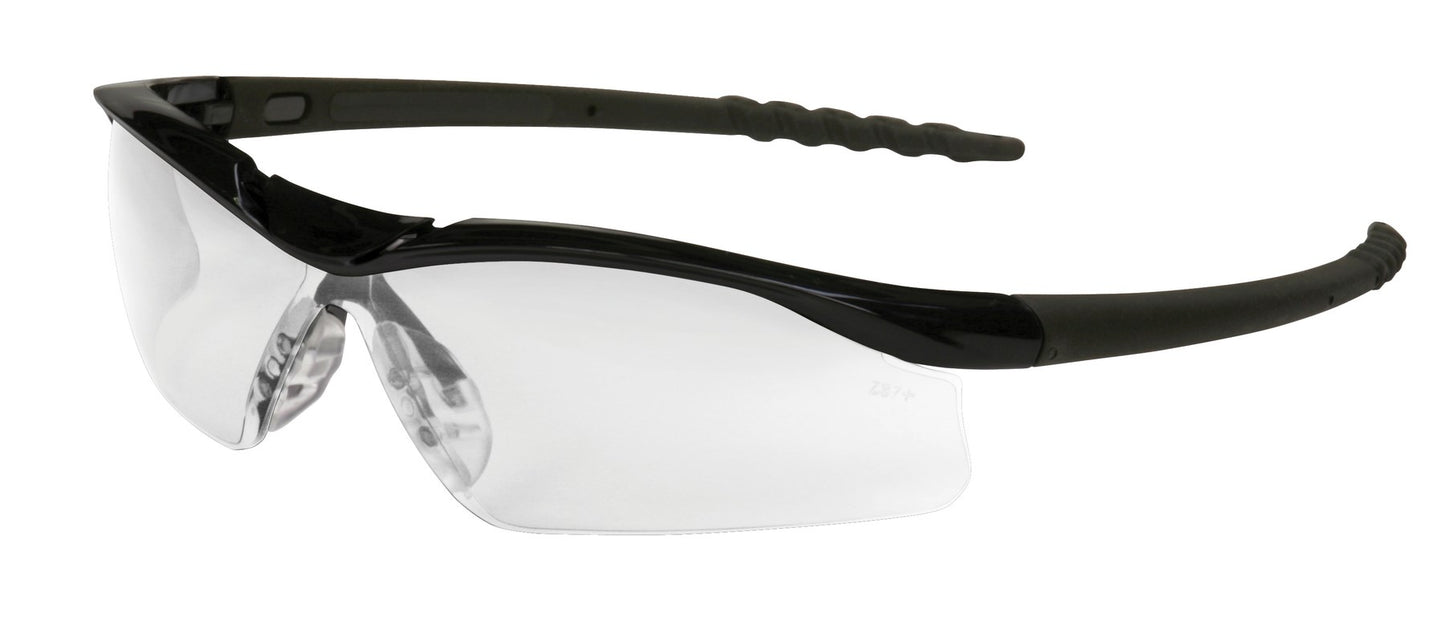 MCR Safety DL110 DL1 Series Safety Glasses with Clear Lens Soft Clear TPR Nose Piece (1 Pair)