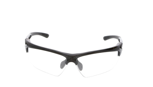 MCR Safety DM1330PF Dominator™ DM3 Series Clear MAX6® Lenses - Anti-Fog Safety Glasses Black Frame Color with Black Temples Adjustable Wire Core Temples and Nose Piece (1 Pair)